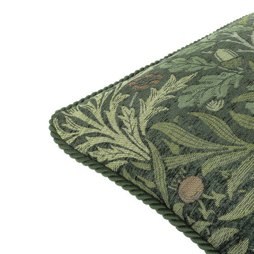 Floral Green Cushions - Acorn Multi Jacquard Feather Rich Filled Cushion Thyme/Forest Morris & Co