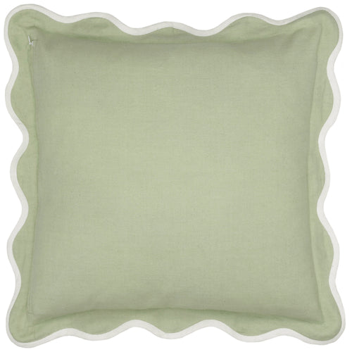 Floral Green Cushions - Adele Floral Embroidered Feather Rich Filled Cushion Sage Sanderson