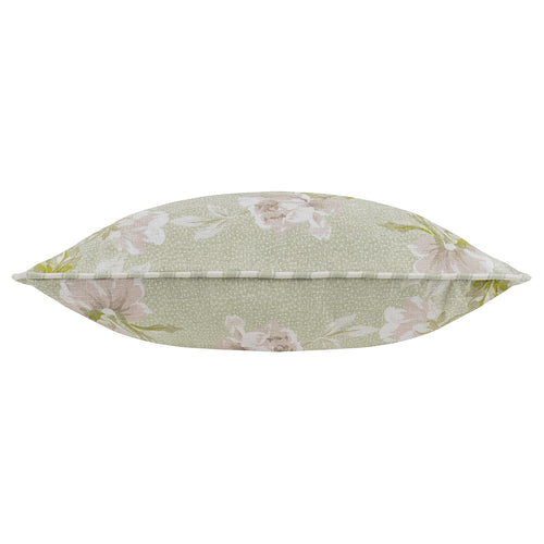 Floral Green Cushions - Adele Floral Chenille Feather Rich Filled Cushion Sage Sanderson