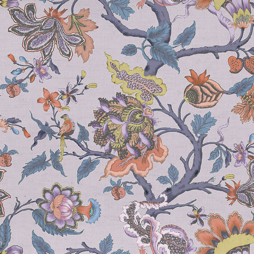  Samples - Adhira Linen Printed Fabric Sample Swatch Blush Voyage Maison