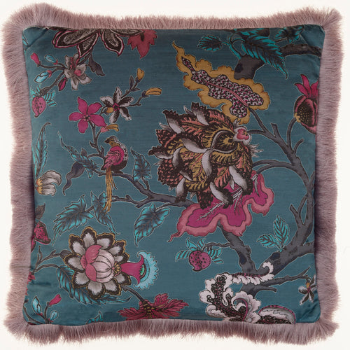 Voyage Maison Adhira Printed Feather Cushion in Teal