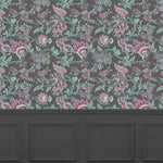 Voyage Maison Adhira 1.4m Wide Width Wallpaper in Charcoal