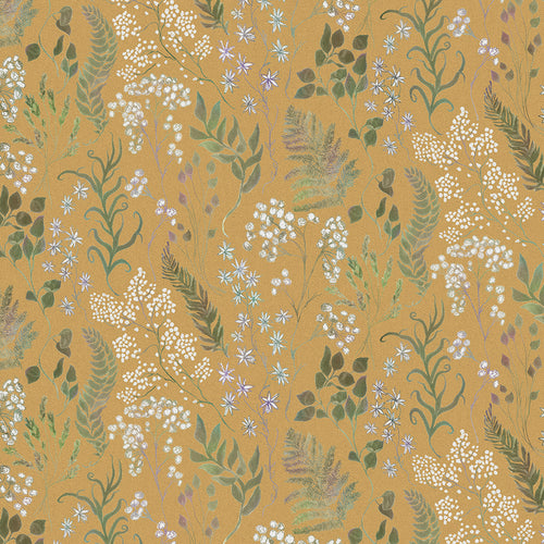 Floral Orange Fabric - Aileana Printed Cotton Fabric (By The Metre) Honey Voyage Maison