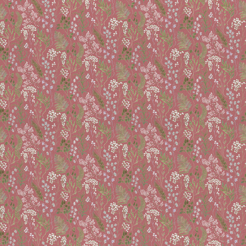 Floral Pink Fabric - Aileana Printed Cotton Fabric (By The Metre) Rose Voyage Maison