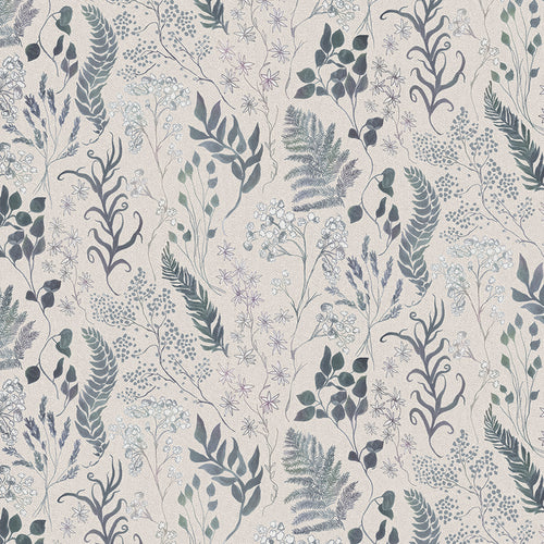 Floral Blue Fabric - Aileana Printed Cotton Fabric (By The Metre) Willow Voyage Maison