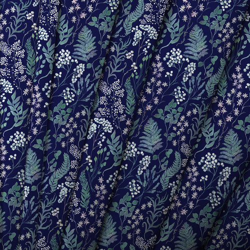 Floral Blue M2M - Aileana Printed Cotton Made to Measure Roman Blinds Ocean Voyage Maison