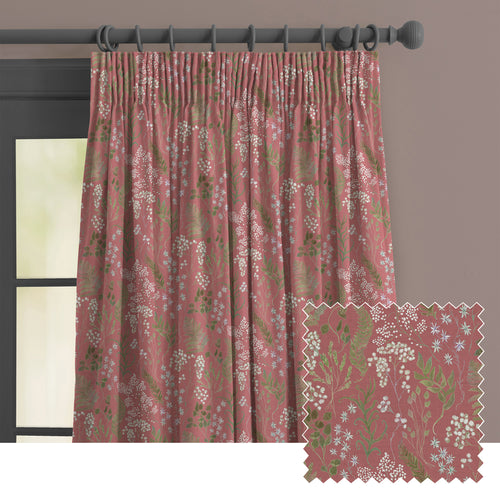 Floral Pink M2M - Aileana Printed Made to Measure Curtains Rose Voyage Maison