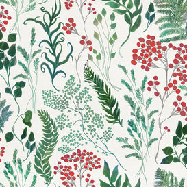 Voyage Maison Aileana Berry Printed Oil Cloth Fabric (By The Metre) in Frost