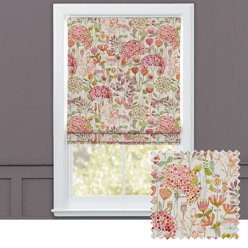 Floral Pink M2M - Ailsa Printed Cotton Made to Measure Roman Blinds Summer Voyage Maison