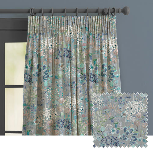 Floral Blue M2M - Ailsa Printed Made to Measure Curtains Cornflower Voyage Maison