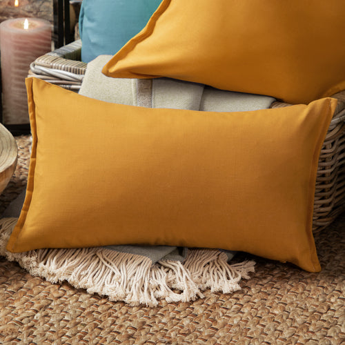 Plain Yellow Cushions - Alfresco Outdoor Oxford Polyester Filled Cushion Ochre Voyage Maison
