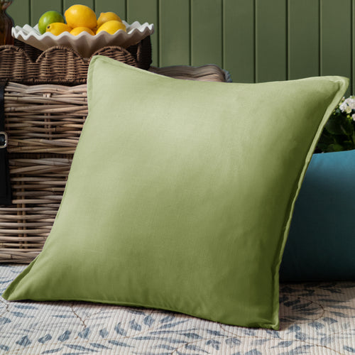 Plain Green Cushions - Alfresco Outdoor Square Oxford Polyester Filled Cushion Meadow Voyage Maison