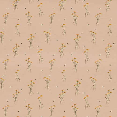 Floral Orange Fabric - Allimore Printed Cotton Fabric (By The Metre) Apricot Voyage Maison