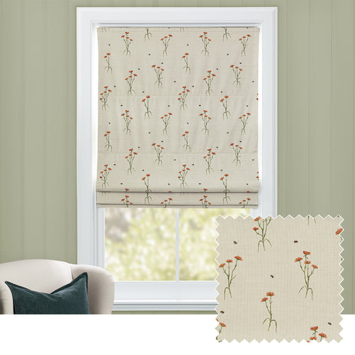 Floral Cream M2M - Allimore Printed Cotton Made to Measure Roman Blinds Linen Voyage Maison