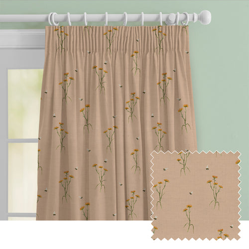 Floral Orange M2M - Allimore Printed Cotton Made to Measure Curtains Apricot Voyage Maison