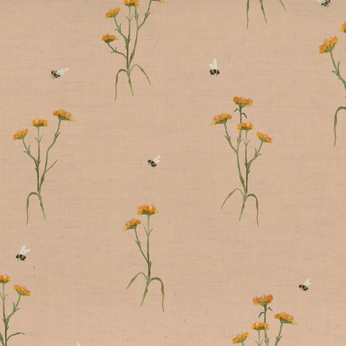 Floral Orange M2M - Allimore Printed Cotton Made to Measure Curtains Apricot Voyage Maison