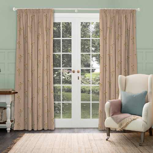 Floral Orange M2M - Allimore Printed Cotton Made to Measure Curtains Apricot Voyage Maison