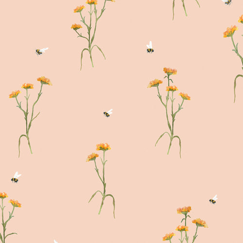  Samples - Allimore  Wallpaper Sample Apricot Voyage Maison