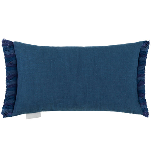 Voyage Maison Alma Printed Feather Cushion in Cobalt