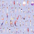 Voyage Maison Alphabet People 1.4m Wide Width Wallpaper in Lilac