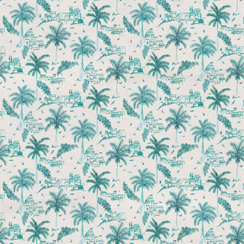 Global Blue Fabric - Altea Printed Cotton Fabric (By The Metre) Seamist Voyage Maison