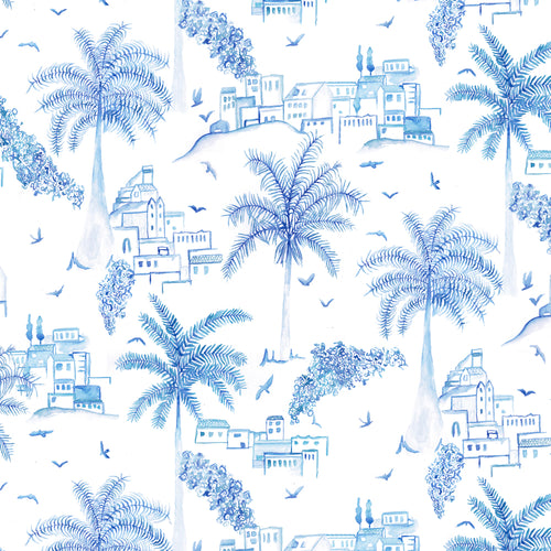 Samples - Altea  Wallpaper Sample Cobalt Voyage Maison