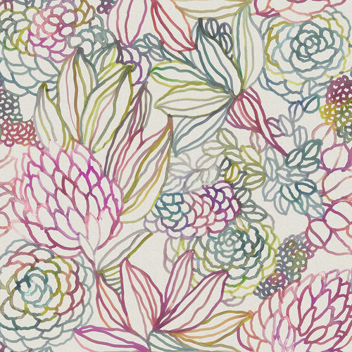 Samples - Althorp Linen Printed Fabric Sample Swatch Sorbet Voyage Maison