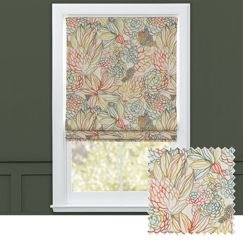 Floral Multi M2M - Althorp Printed Cotton Made to Measure Roman Blinds Cinnamon Voyage Maison