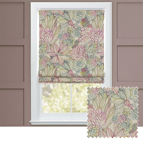 Floral Pink M2M - Althorp Printed Cotton Made to Measure Roman Blinds Sorbet Voyage Maison