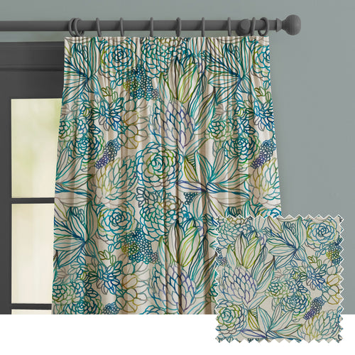 Floral Cream M2M - Althorp Printed Made to Measure Curtains Capri/Linen Voyage Maison