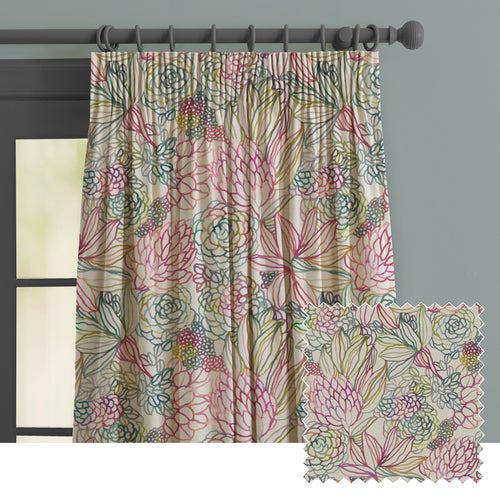 Floral Cream M2M - Althorp Printed Made to Measure Curtains Sorbet/Linen Voyage Maison