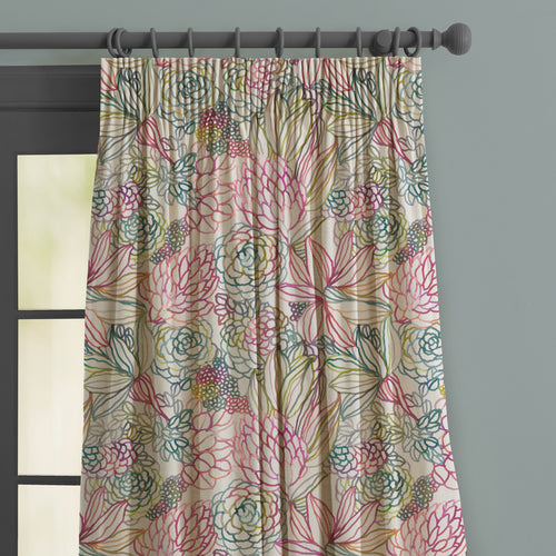 Floral Cream M2M - Althorp Printed Made to Measure Curtains Sorbet/Linen Voyage Maison