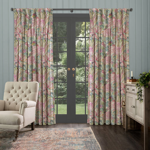 Floral Cream M2M - Althorp Printed Made to Measure Curtains Sorbet/Linen Voyage Maison