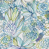 Althorp Printed Cotton Fabric (By The Metre) Capri Blue