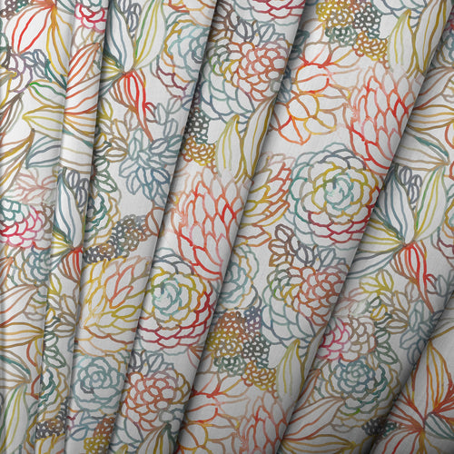 Floral Multi Fabric - Althorp Printed Cotton Fabric (By The Metre) Cinnamon Cream Voyage Maison