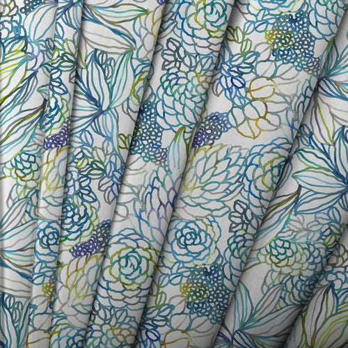 Floral Blue M2M - Althorp Printed Cotton Made to Measure Roman Blinds Capri Blue Voyage Maison