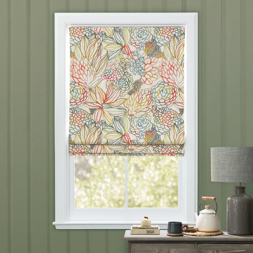 Floral Multi M2M - Althorp Printed Cotton Made to Measure Roman Blinds Cinnamon Cream Voyage Maison