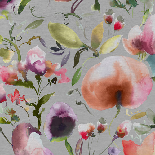 Floral Multi Fabric - Ambra Printed Cotton Fabric (By The Metre) Grenadine Voyage Maison