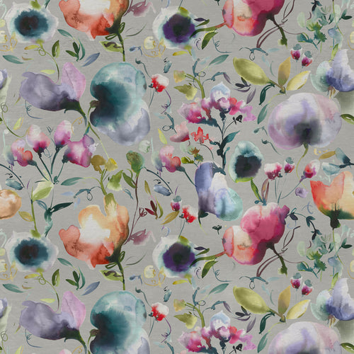 Floral Multi Fabric - Ambra Printed Cotton Fabric (By The Metre) Lotus Voyage Maison