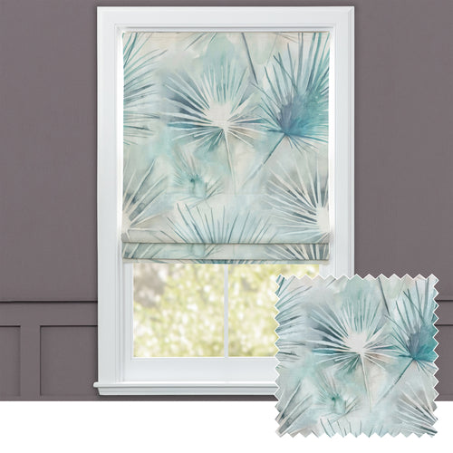 Floral Blue M2M - Amida Printed Made to Measure Roman Blinds Cobalt Voyage Maison