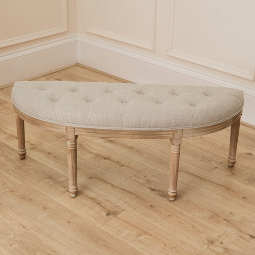 Plain Cream Furniture - Annette  Bench Natural Voyage Maison