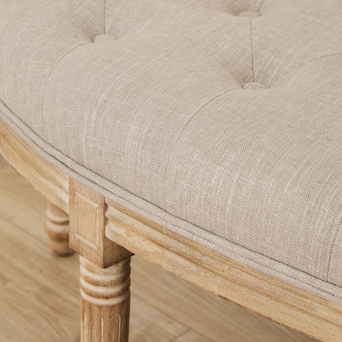 Plain Cream Furniture - Annette  Bench Natural Voyage Maison