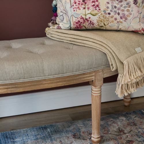 Plain Cream Furniture - Annette  Bench Natural Voyage Maison