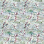 Arabella Printed Cotton Fabric (By The Metre) Coral