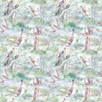 Arabella Printed Cotton Fabric (By The Metre) Coral
