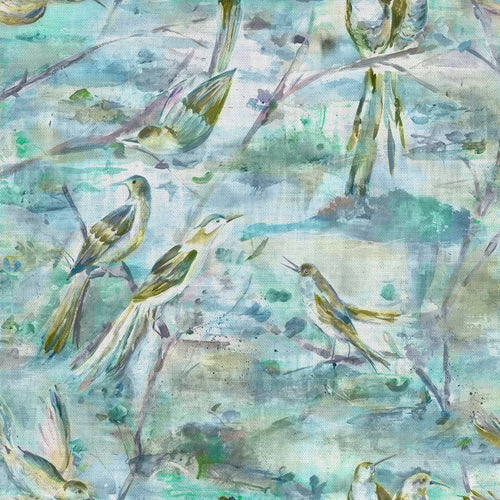 Animal Green Fabric - Arabella Printed Cotton Fabric (By The Metre) Sage Voyage Maison