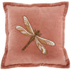 Voyage Maison Aria Embroidered Feather Cushion in Pink