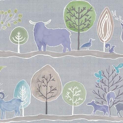  Samples - Ariundle Printed Fabric Sample Swatch Cornflower Voyage Maison