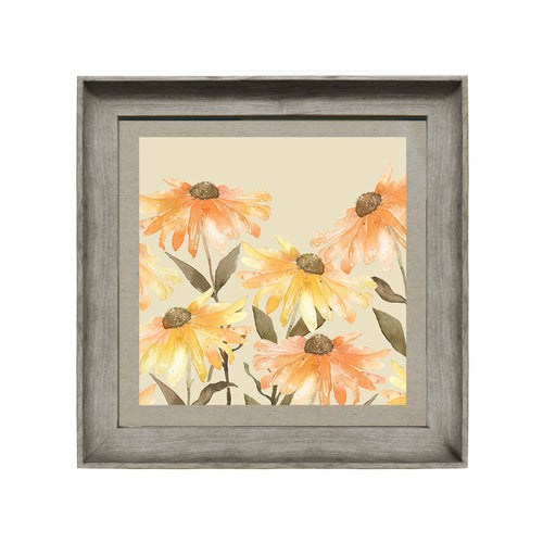 Floral Orange Wall Art - Armaddy  Framed Print Stone/Apricot Voyage Maison