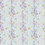 Armathwaite Printed Cotton Fabric (By The Metre) Violet/Duck Egg
